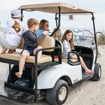 a person riding on the back of a truck